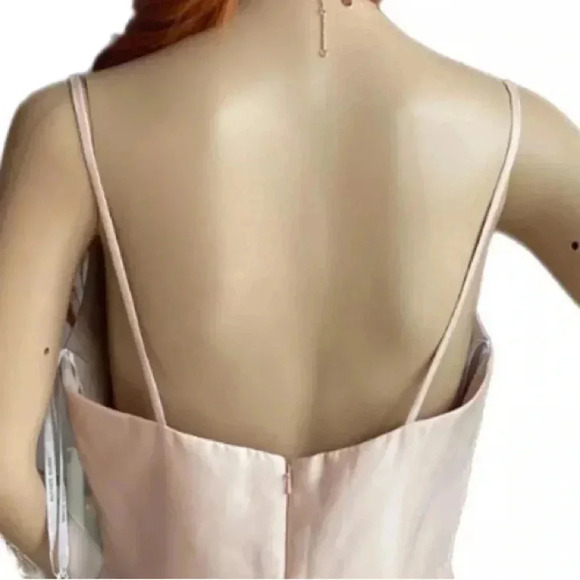 ALFRED SUNG D758 Satin Trumpet Gown Sweetheart Neck Sz 8 Dress Cameo Pink - Picture 6 of 14